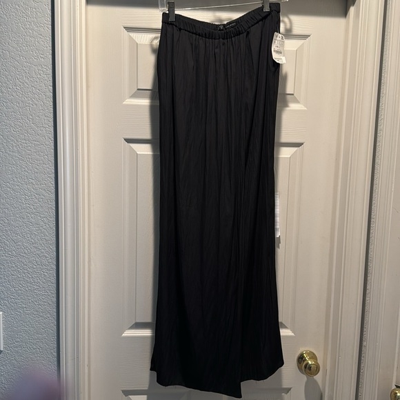 Zara Black Wide Leg Pants Or Skant Size Small NWT - Picture 6 of 9